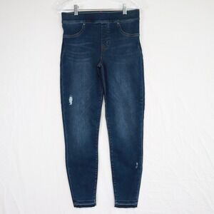 Spanx Jeggings Womens Medium Pull On Pants Skinny Jeans Stretch Flex Casual Blue